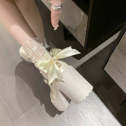 Damen High Heels Pumps mit Riemchen und Schnalle Elegante Schuhe
