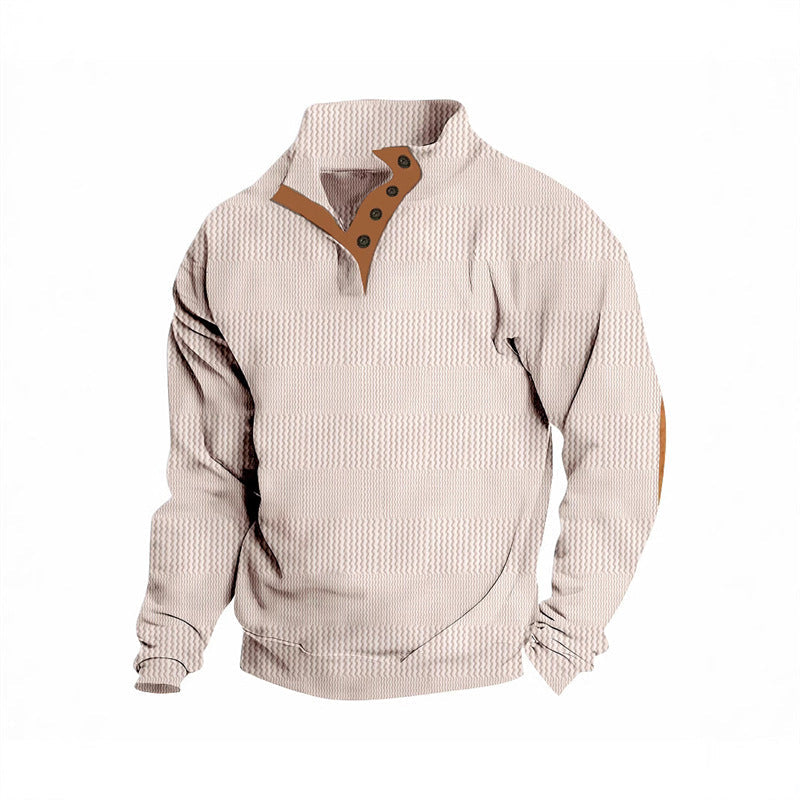 Herren Pullover Modern Strukturiert Kragen Trendy - BerlinGlamour
