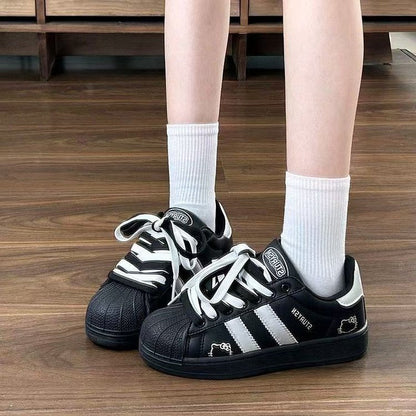 Damen Sneaker Sportlich Strapazierfähig mit Gummi Sohle