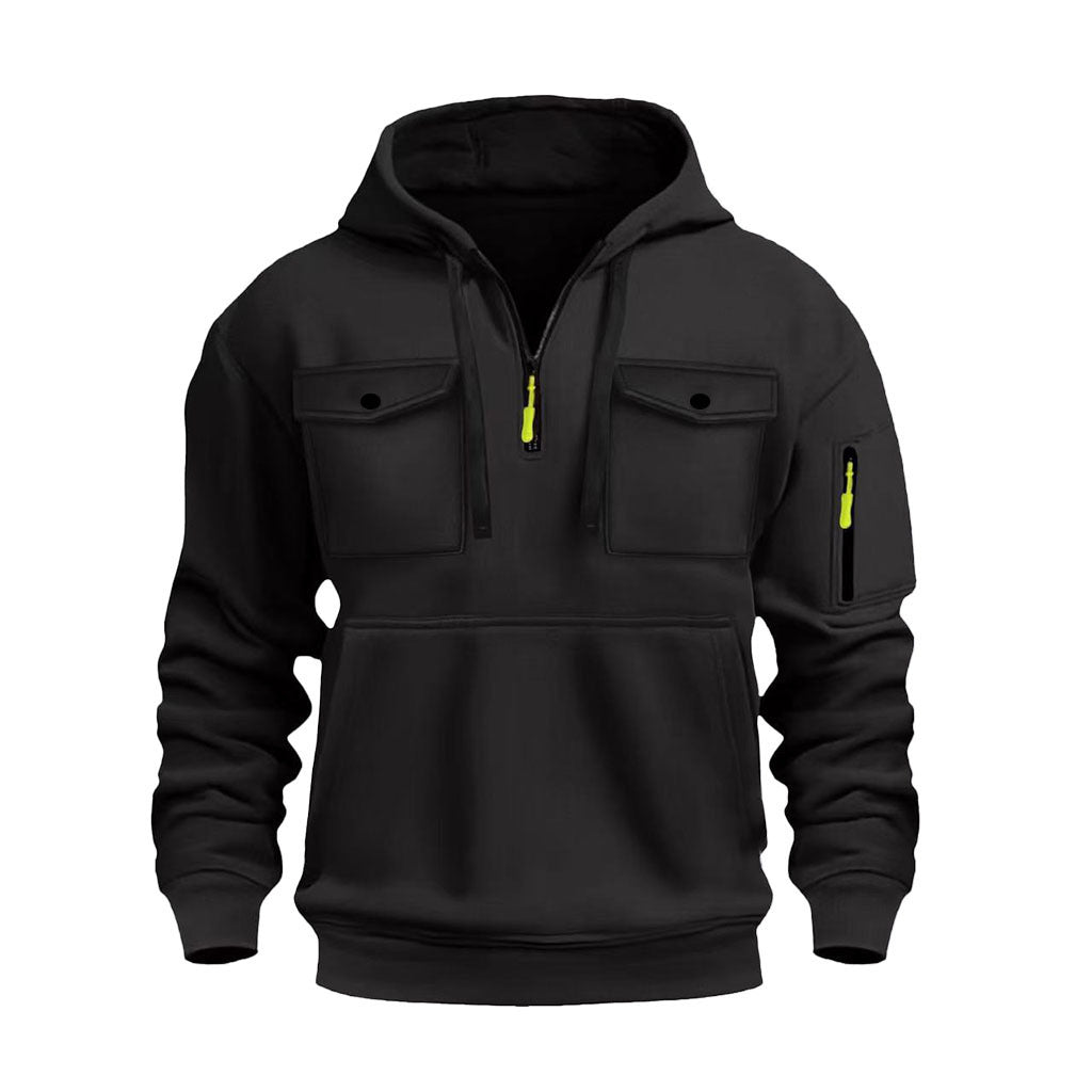 Herren Funktionspullover Warm mit Taschen Outdoor