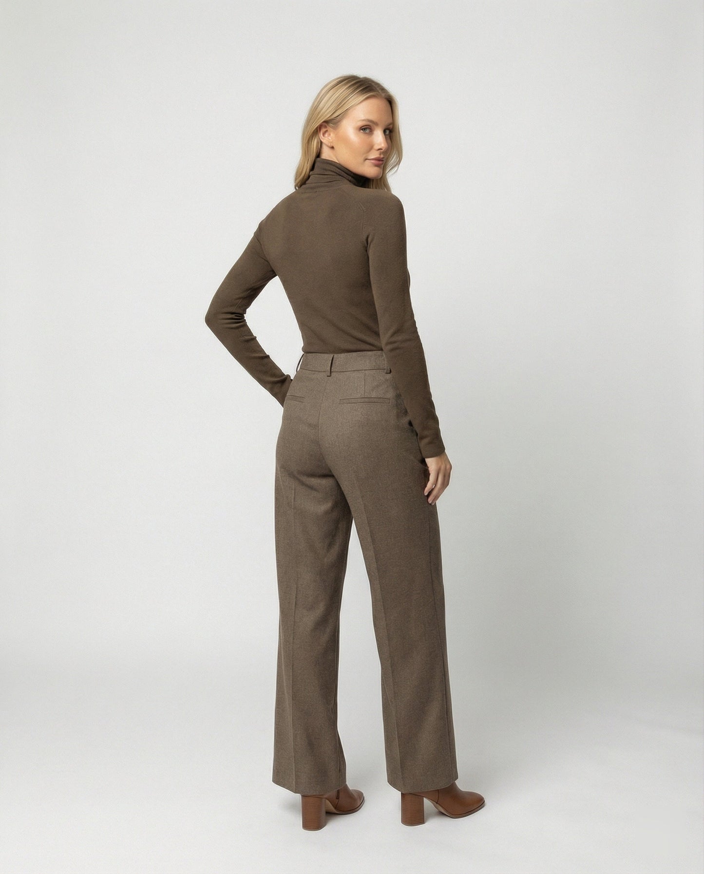Damen Wollpullover Rollkragen Warm Herbst Winter