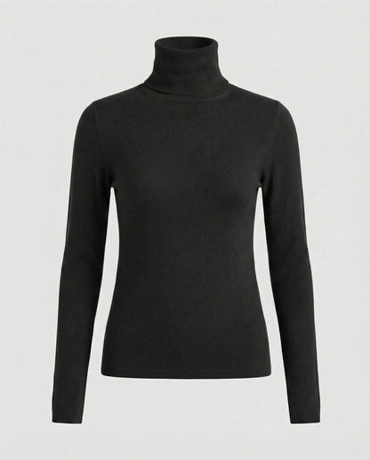 Damen Wollpullover Rollkragen Warm Herbst Winter