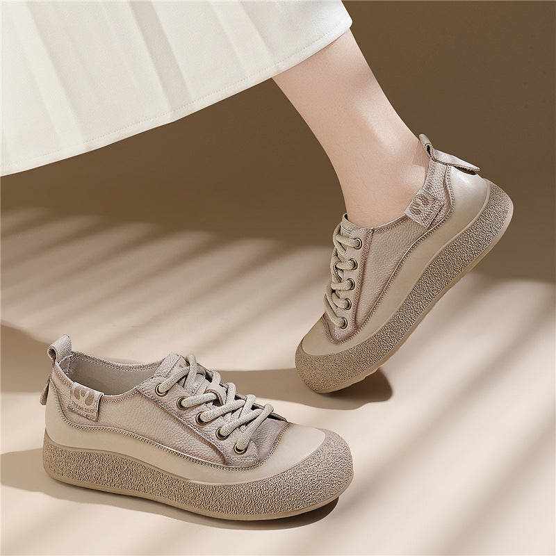Damen Freizeitschuhe Bequem Elastisch Schnürsenkel Modisch