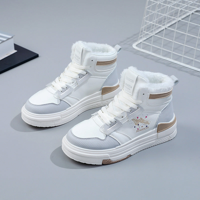Damen Sneaker Hoch Modisch Kuschelig Komfortabel
