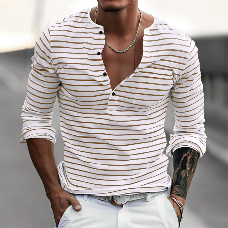 Herren Langarmshirt Streifenmuster Modern Berlin