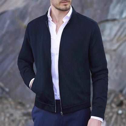 Herren Softshelljacke Elegant Bequem Hochkragen Reißverschluss