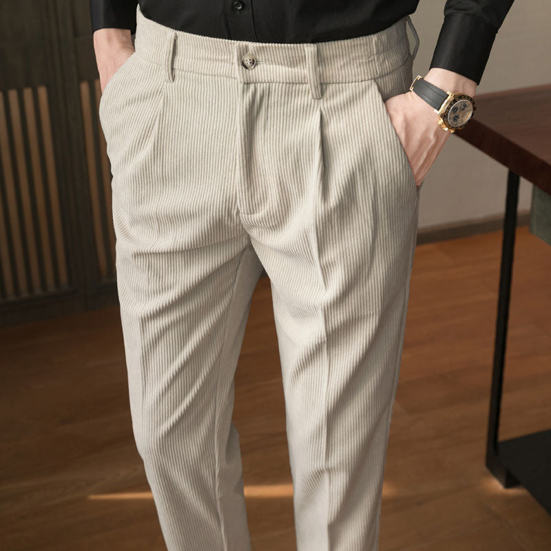 Elegante Herren Anzughose Schwarz Modern - BerlinGlamour