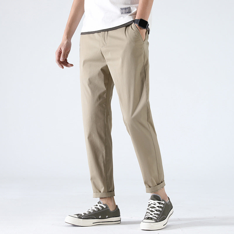 Herren Chino Hose Bequem mit elastischem Bund und Seiten Taschen