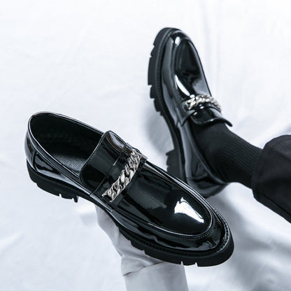 Damen Mokassins Elegant Stilvolle Schuhe mit Ketten-Detail