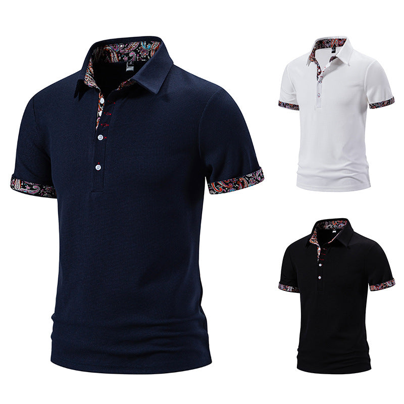 Herren Poloshirt Modern Bunt Kragen Komfortschnitt - BerlinGlamour