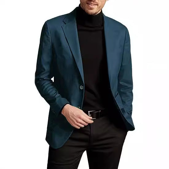 Herren Blazer Modern Slim Fit mit Taschen dunkel