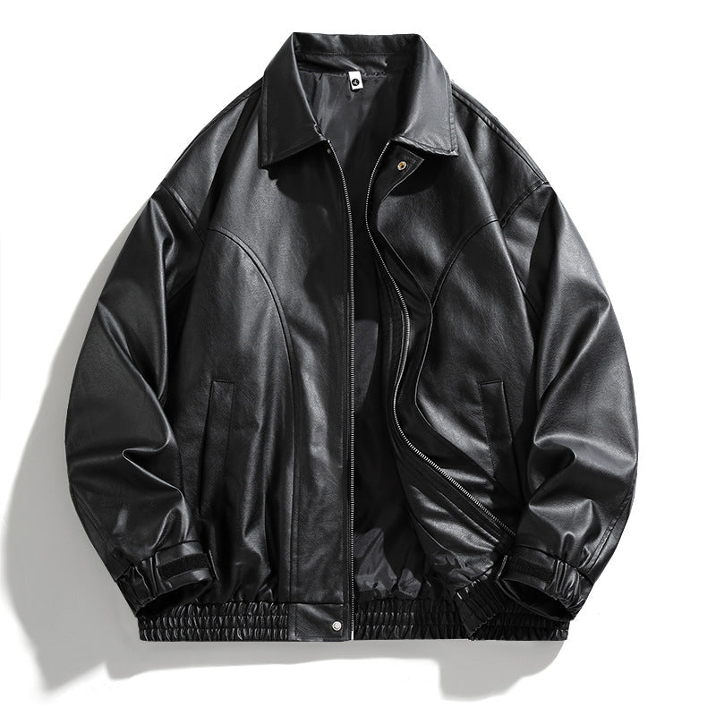 Herren Lederjacke Lässig Elastisch Schwarz - BerlinGlamour