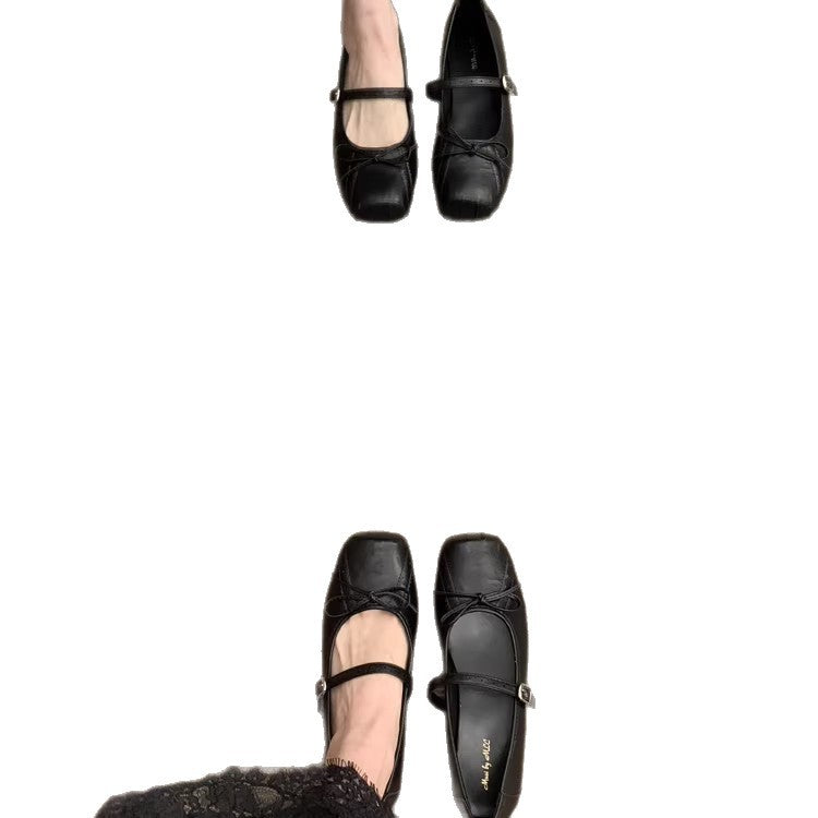 Damen Ballerinas Bequem Schleife Weiss Komfort