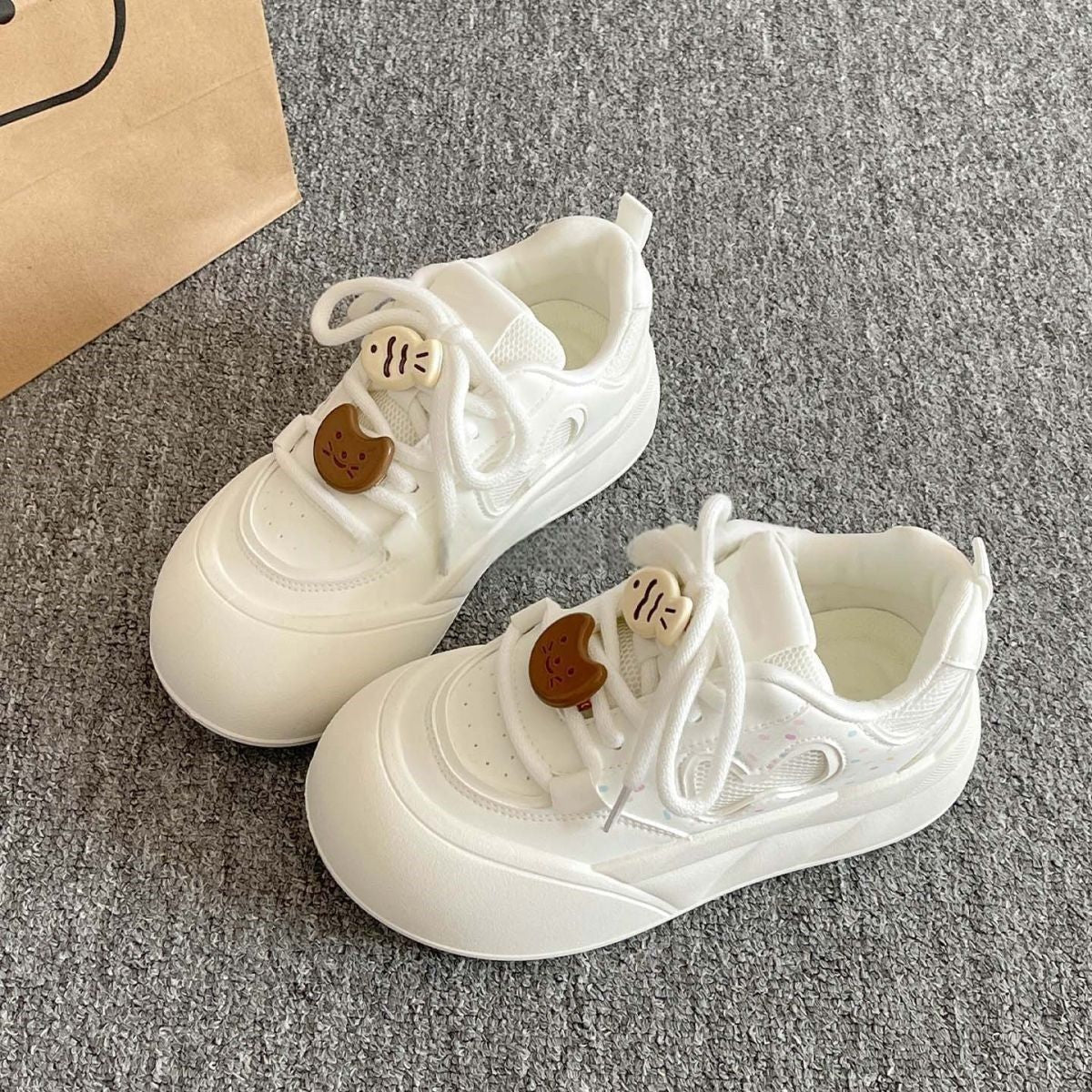 Damen Sneaker Floral Schnürung Frauen Schuhe Mode