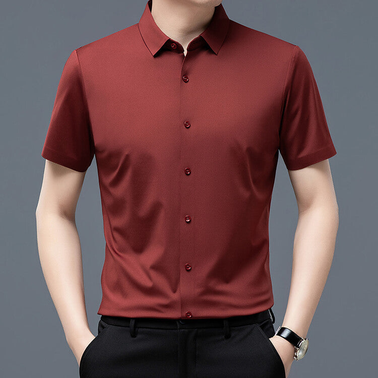 Herren Kurzarmhemd Elegante Baumwolle Modern