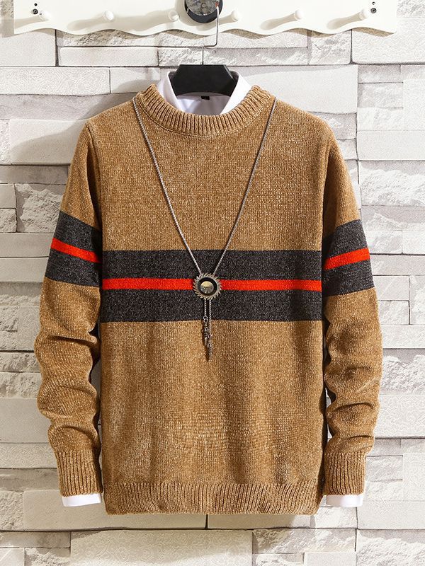Modischer Herren Pullover Streifen Design Hochwertig