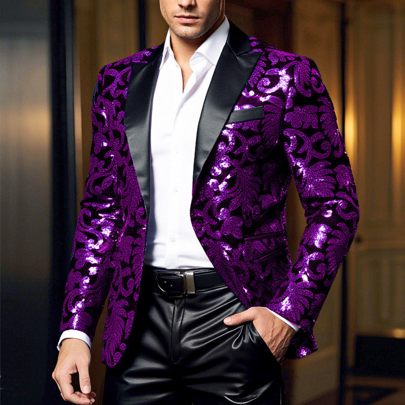 Herren Samtblazer Elegant mit Glanzakzenten