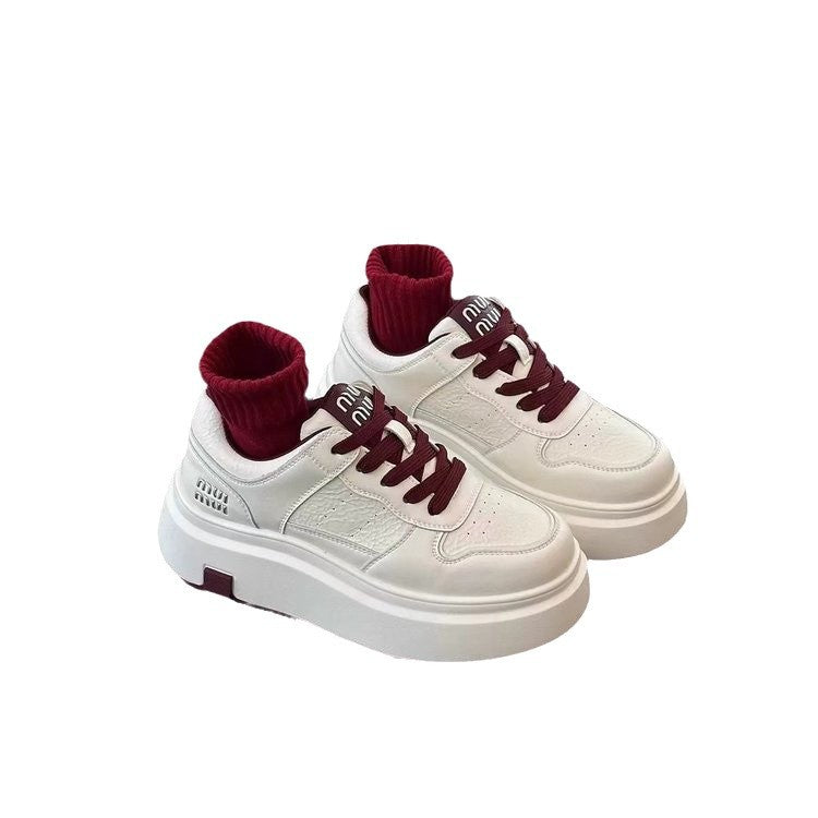 Damen Sneaker Plattform Schuhe Rutschfest Modisch