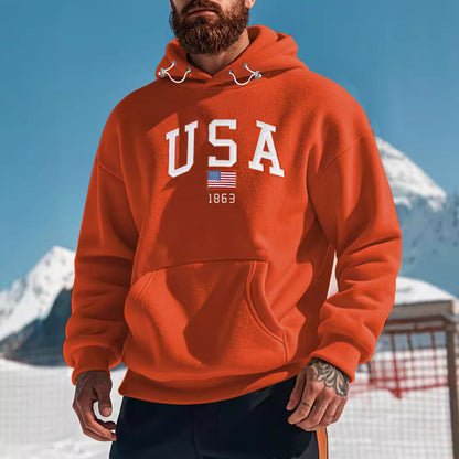 Herren Kapuzenpullover Sportlich Bequem mit Schriftzug
