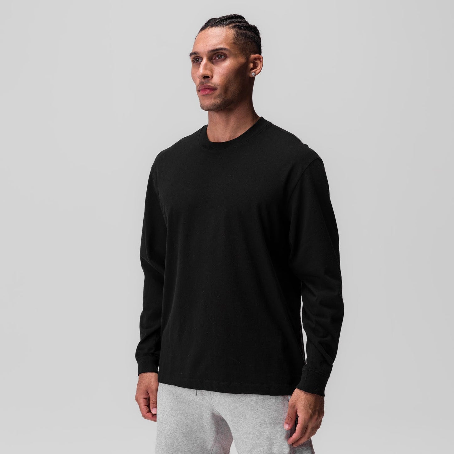 Herren Langarmshirt Weich Baumwolle Modern