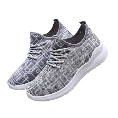 Damen Sneaker Atmungsaktiv Freizeitschuh Strickdesign