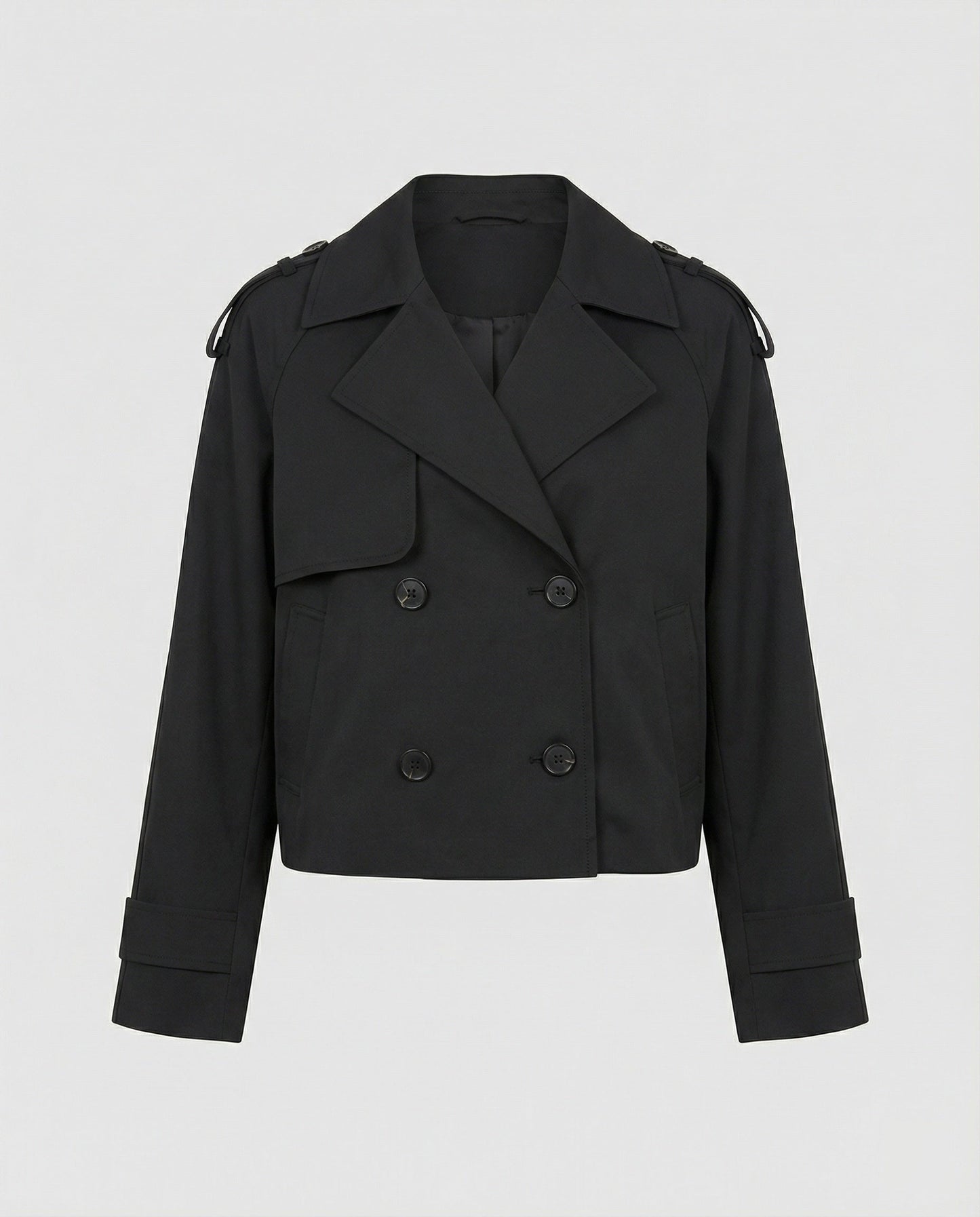 Damen Lederjacke Kurz PU Leder Stylisch Schwarz