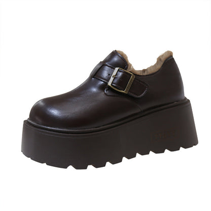 Damen Clogs Plattform mit Weichem Innenfutter und Stylischem Riemen