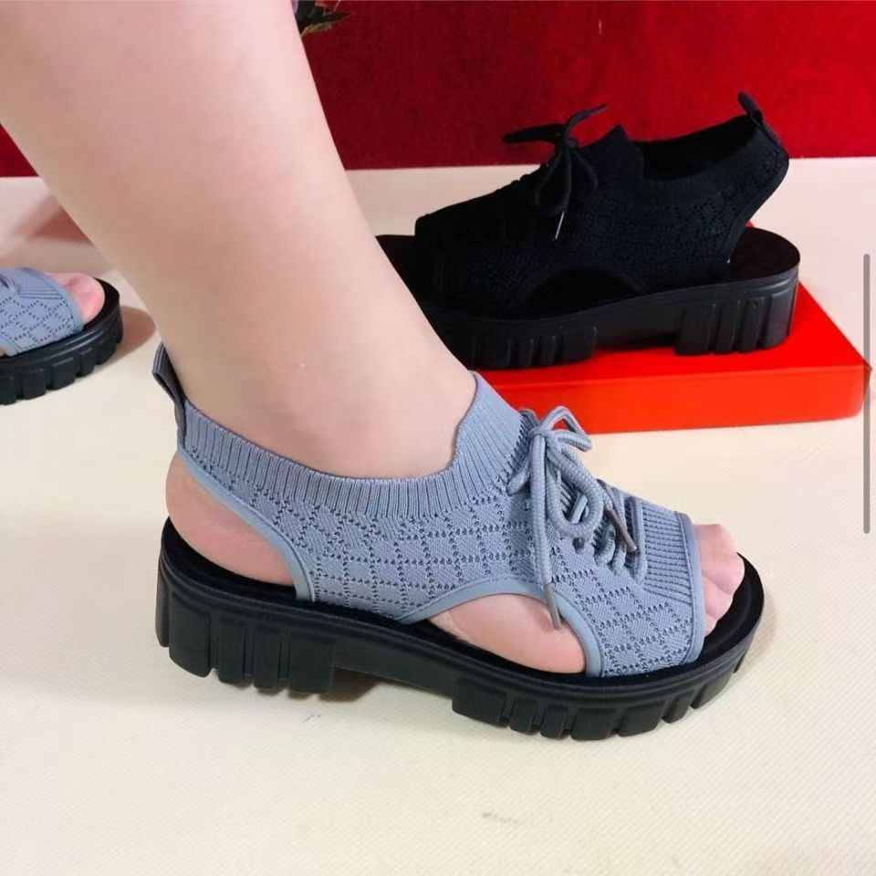 Damen Sandalen Leicht Bequem Elastisch Rutschfest