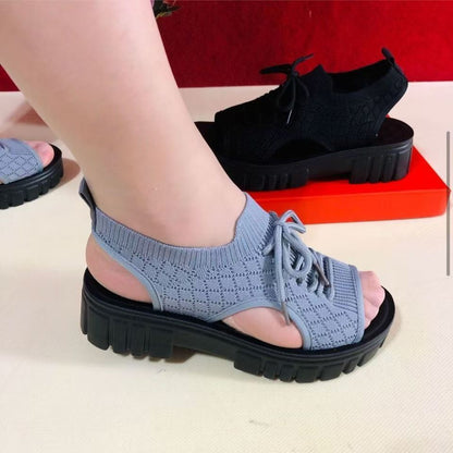 Damen Sandalen Leicht Bequem Elastisch Rutschfest