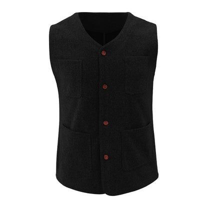 Herren Weste Warm Isoliert Mit Taschen Modern