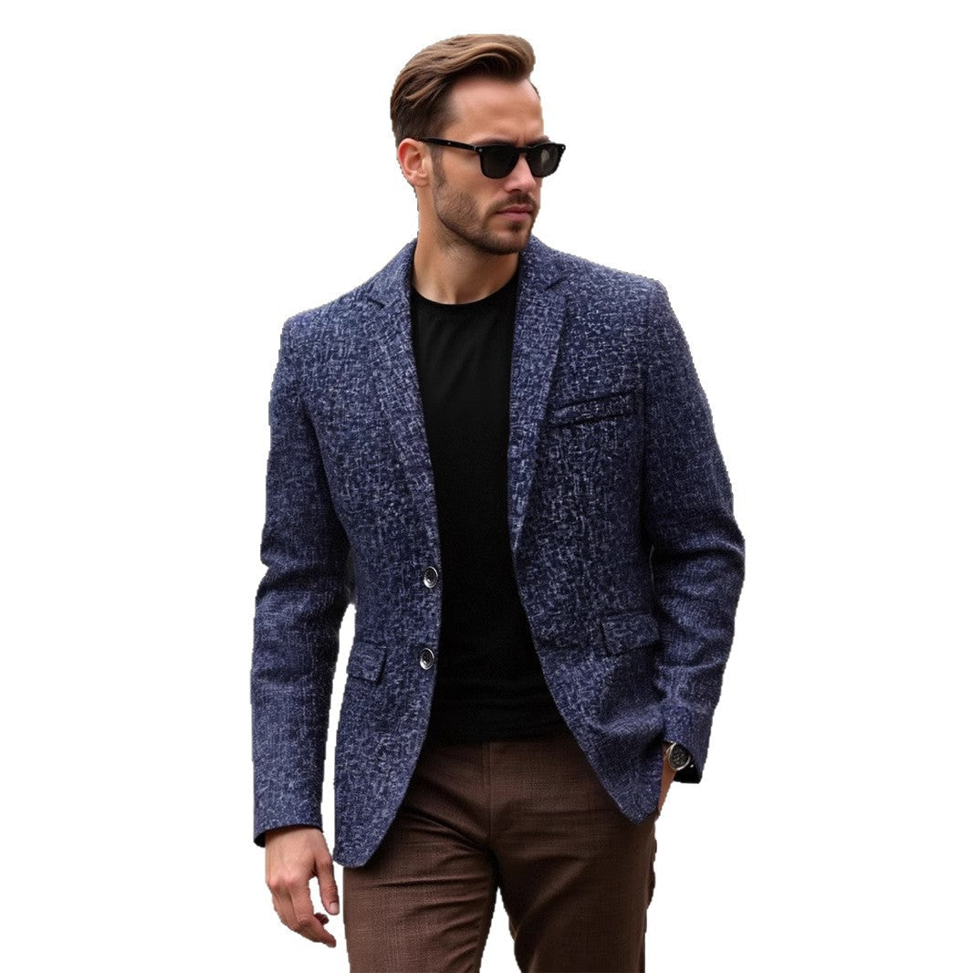 Herren Blazer Elegant Modern Strukturiert Polyester