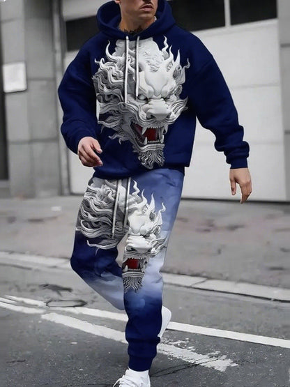 Herren Hoodie Set mit coolem Grafikdesign Berlin Streetwear