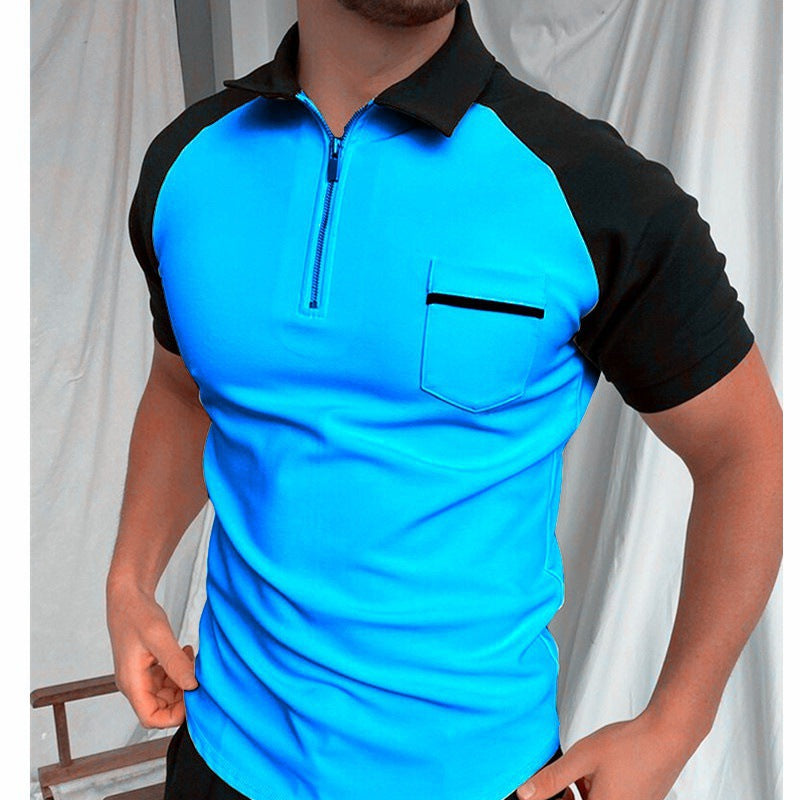 Herren Poloshirt Kurzarm Funktionell Mit Brusttasche - BerlinGlamour