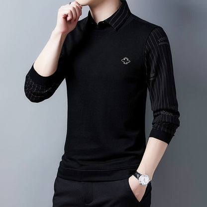 Herren Sweatshirt Elegantes Design Hemdkragen Modern