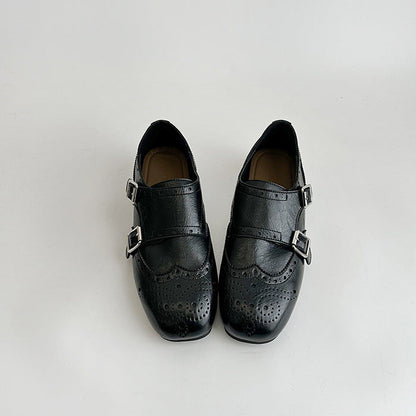 Damen Schnürschuhe Elegant Broguierung Riemen Schuhe DamenMODE