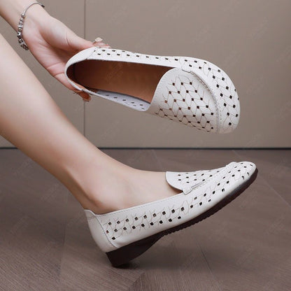 Ballerina Schuhe Damen Bequem Flechtendesign Sommer