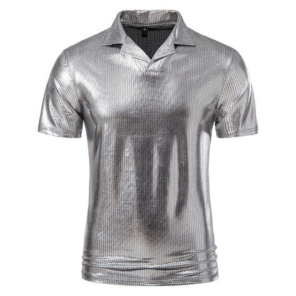 Herren Hemd Kurzarm Modern Glänzend Berlin Style