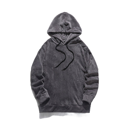 Herren Fleecepullover Kapuze Weich Warm mit Kängurutasche