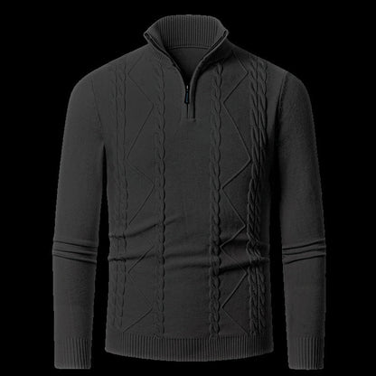 Herren Strickpullover Modern mit Reißverschluss