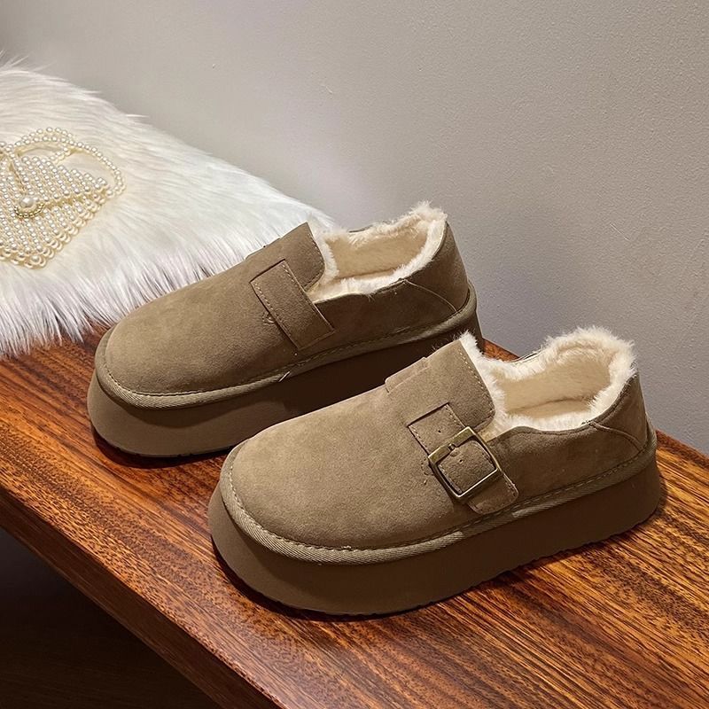 Damen Slipper Bequem Futter Elastisch Warm