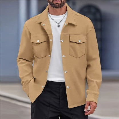 Herren Freizeitjacke Modern mit Vieltaschen und Knöpfen