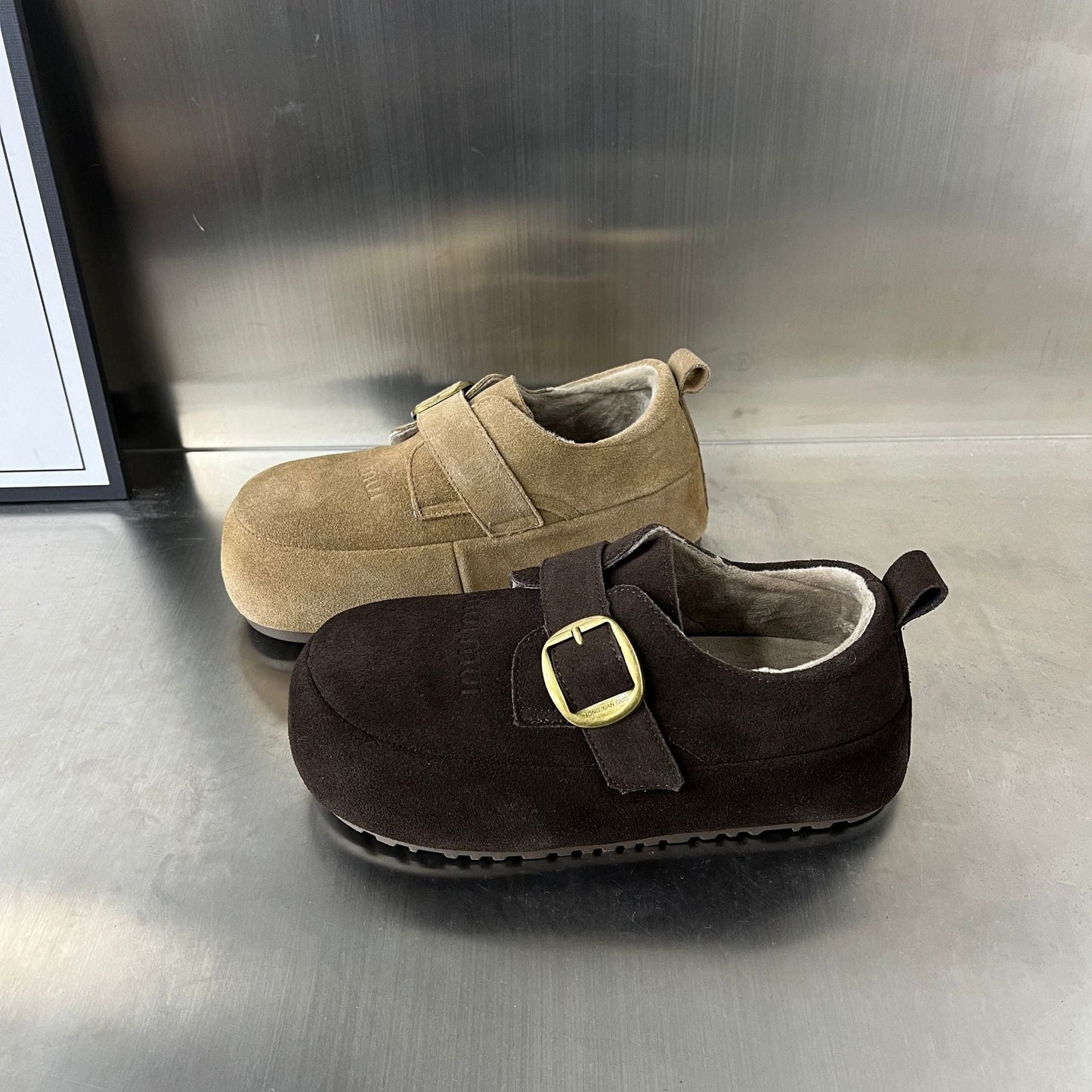 Damen Clogs Bequem Schnallenverschluss Weiches Innenfutter