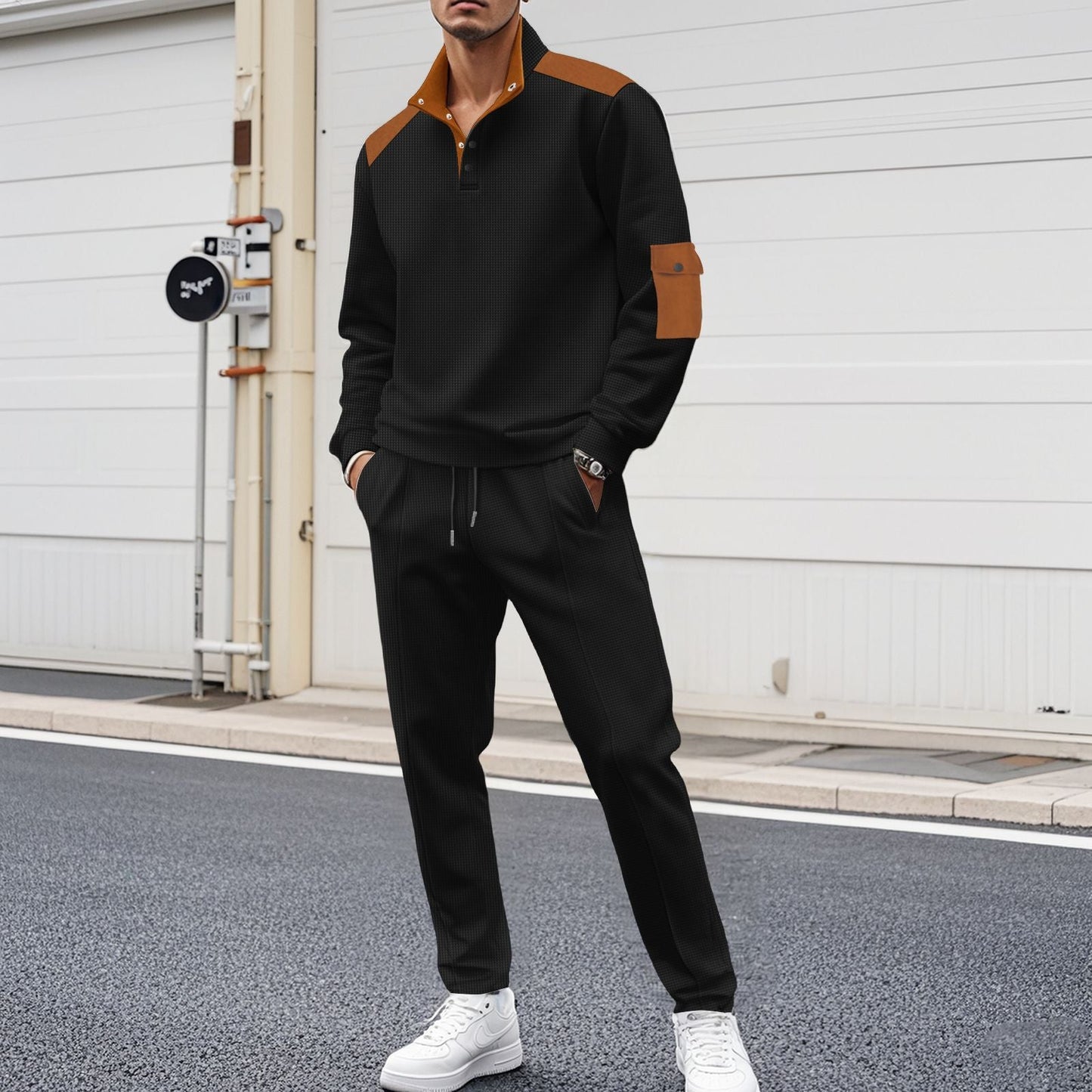 Herren Sportset Funktionell Strukturiert Modern
