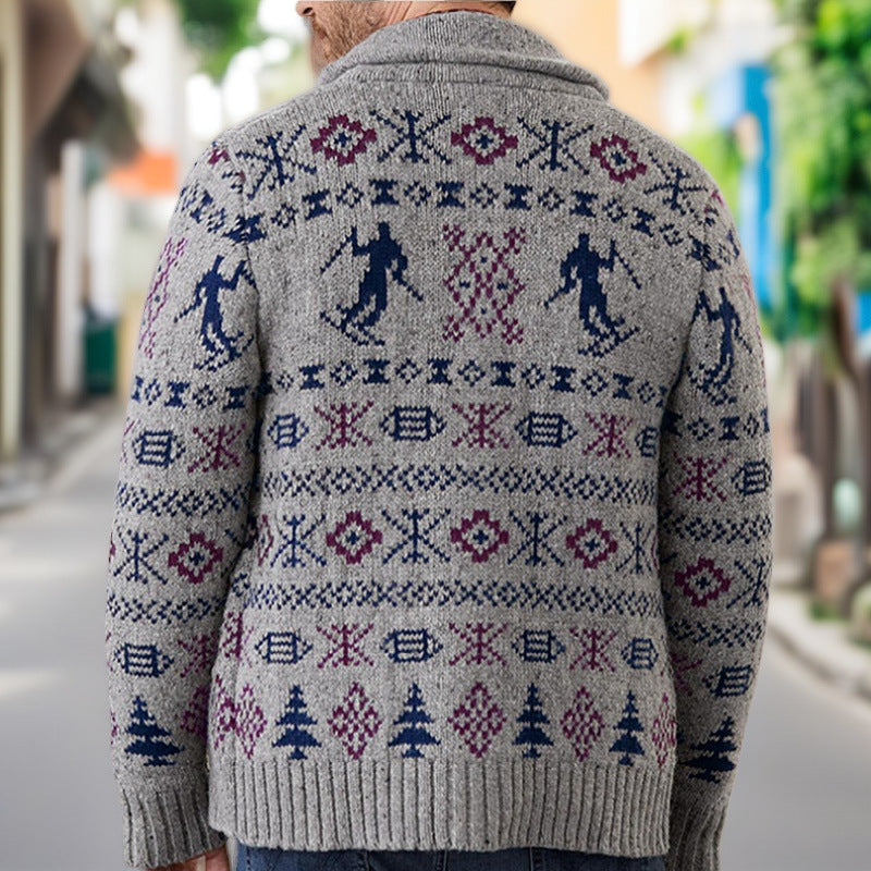 Herren Strickjacke mit exklusivem Norweger-Muster und praktischen Taschen BerlinGlamour, die für Ihre anspruchsvolle Erfahrung sorgen. Mit einer Kombination aus Norweger-M