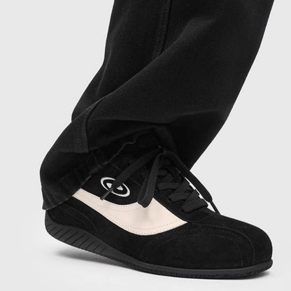 Damen Sneaker Sportlich Robust Wildleder Sohle