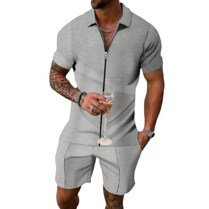 Herren Freizeit-Set Modern atmungsaktiv mit Reißverschluss - BerlinGlamour