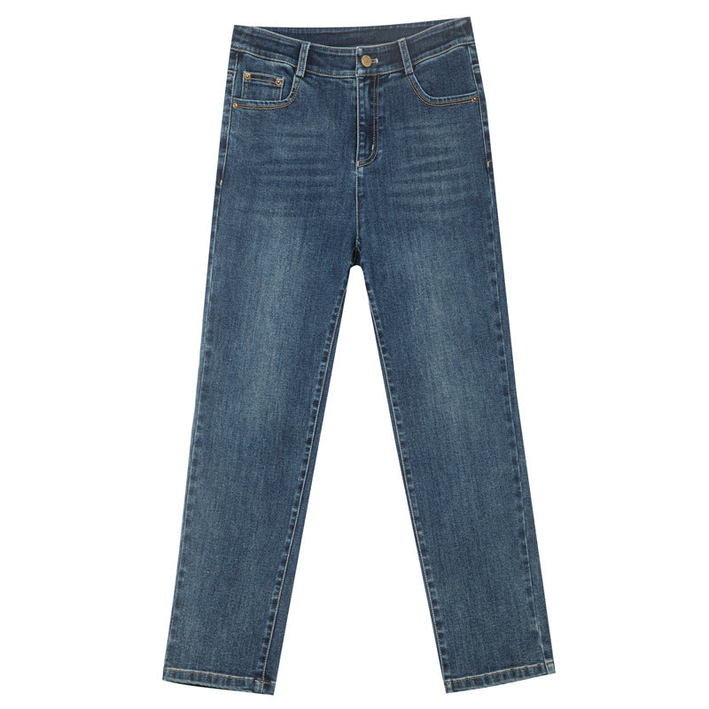 Damen Stoffhose Hochbund Elegant Slim