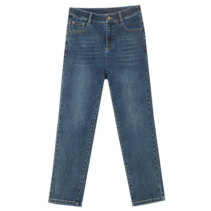 Damen Stoffhose Hochbund Elegant Slim