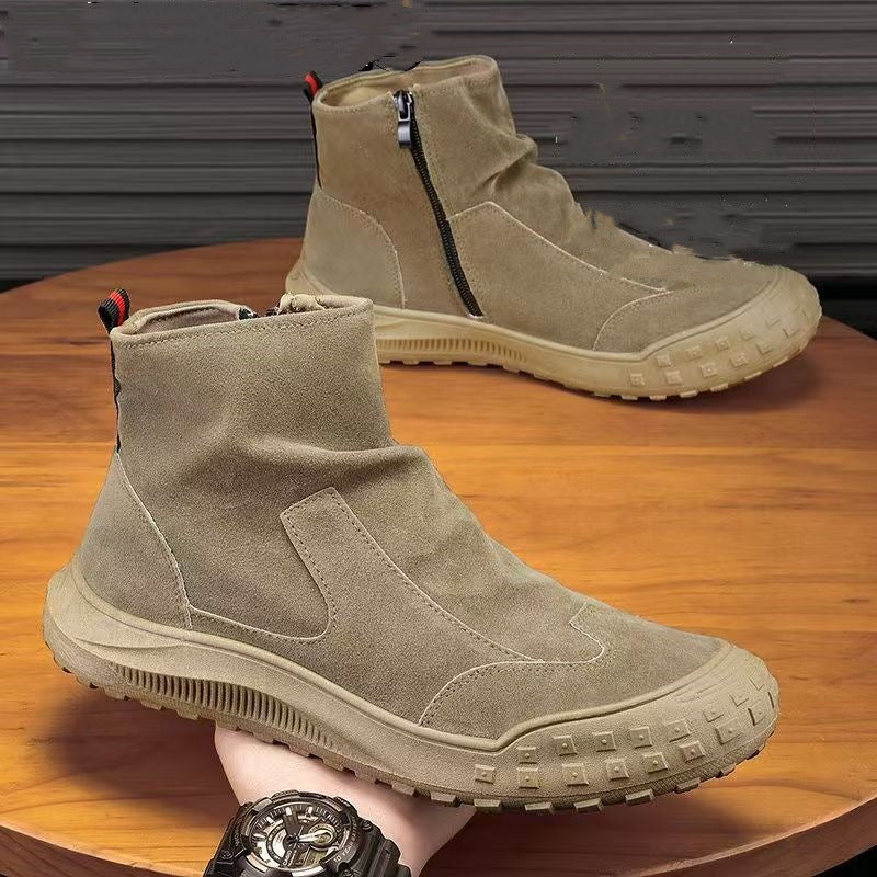 Damen Stiefel Ankle Boots Robust Reißverschluss