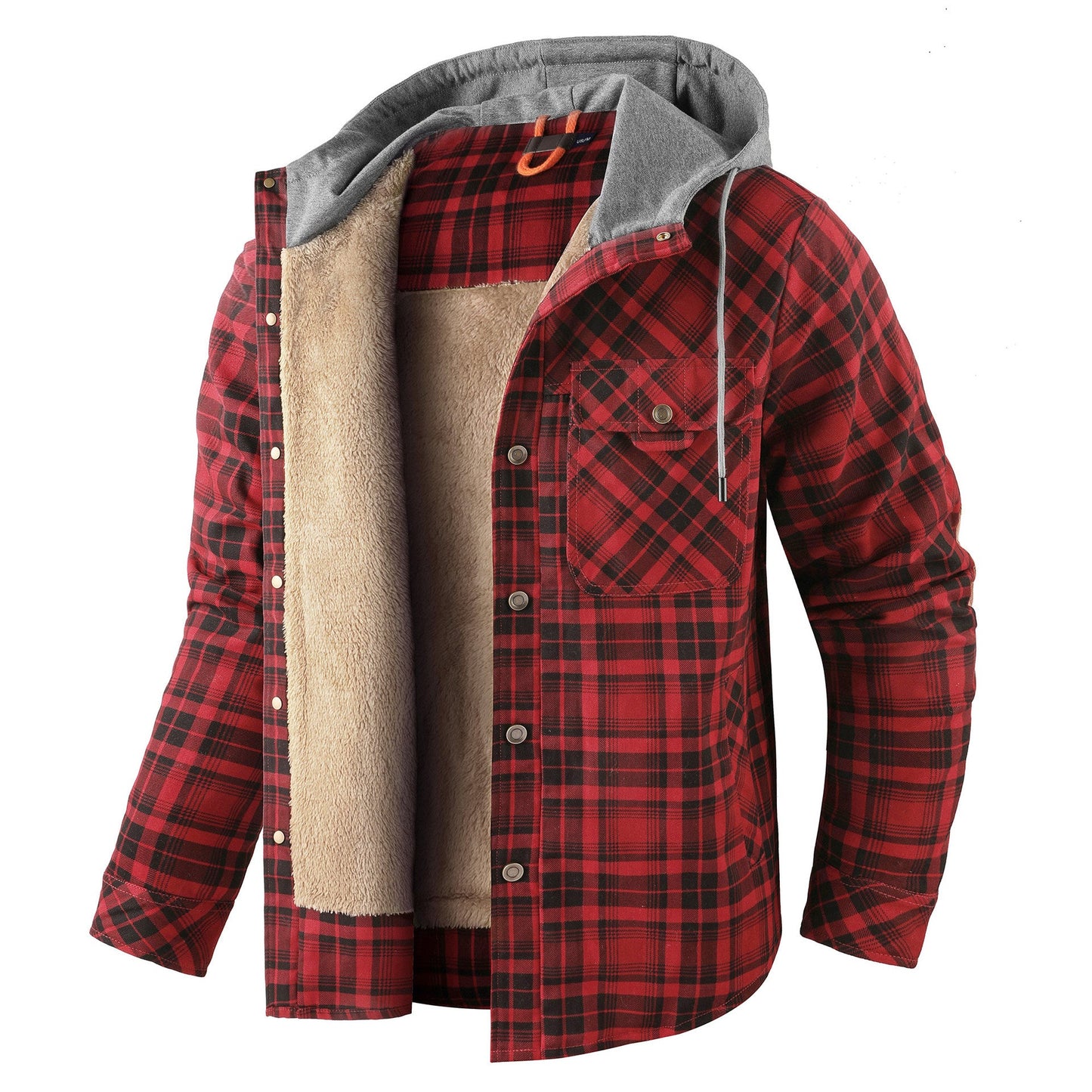 Herren Flanelljacke Weich Warm Mit Futter